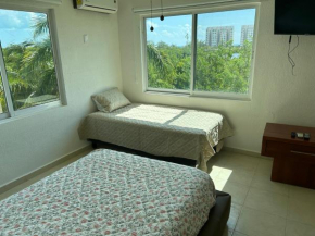Estudio con baño privado para tres personas en Puerto Cancun